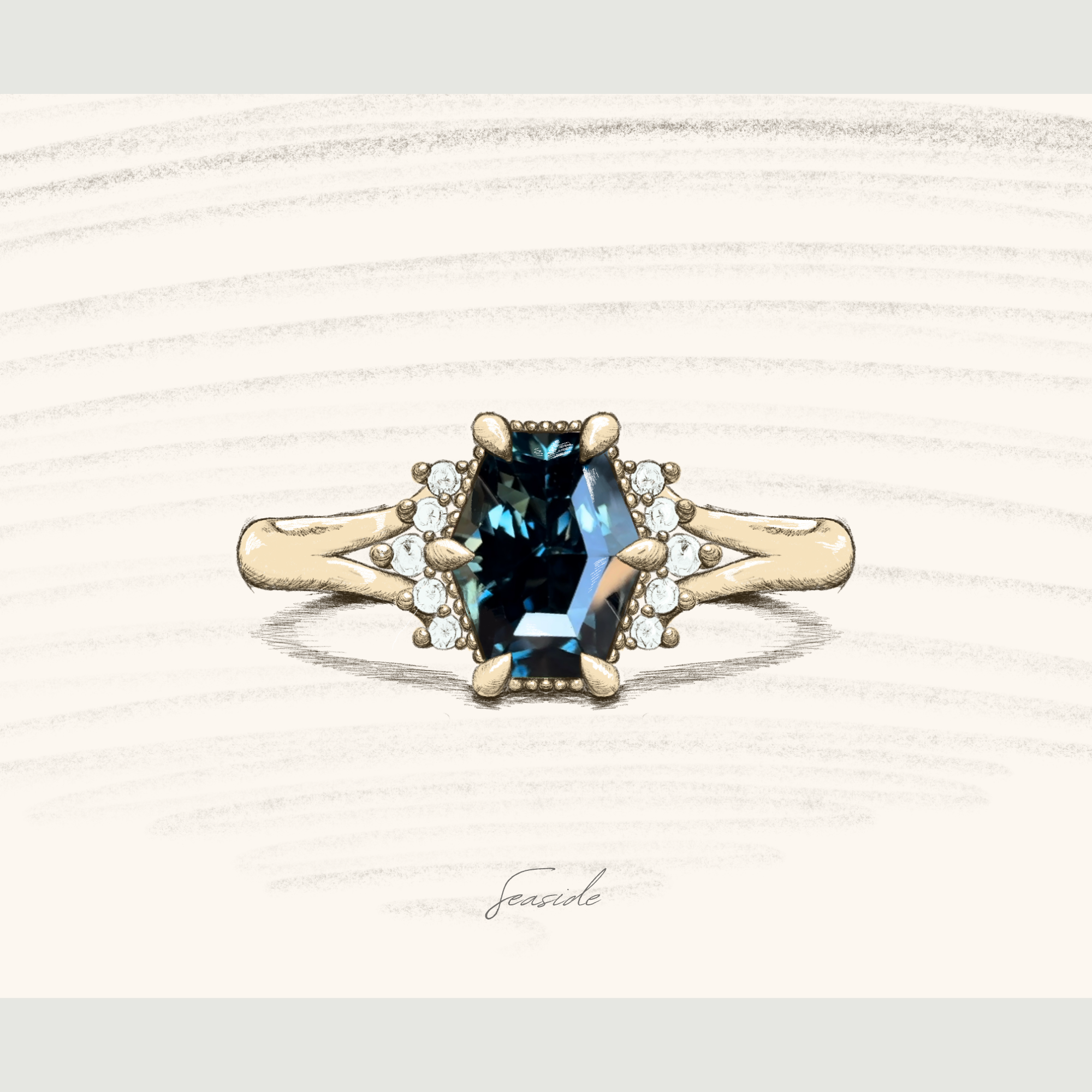 Seaside Green Blue Natural Sapphire