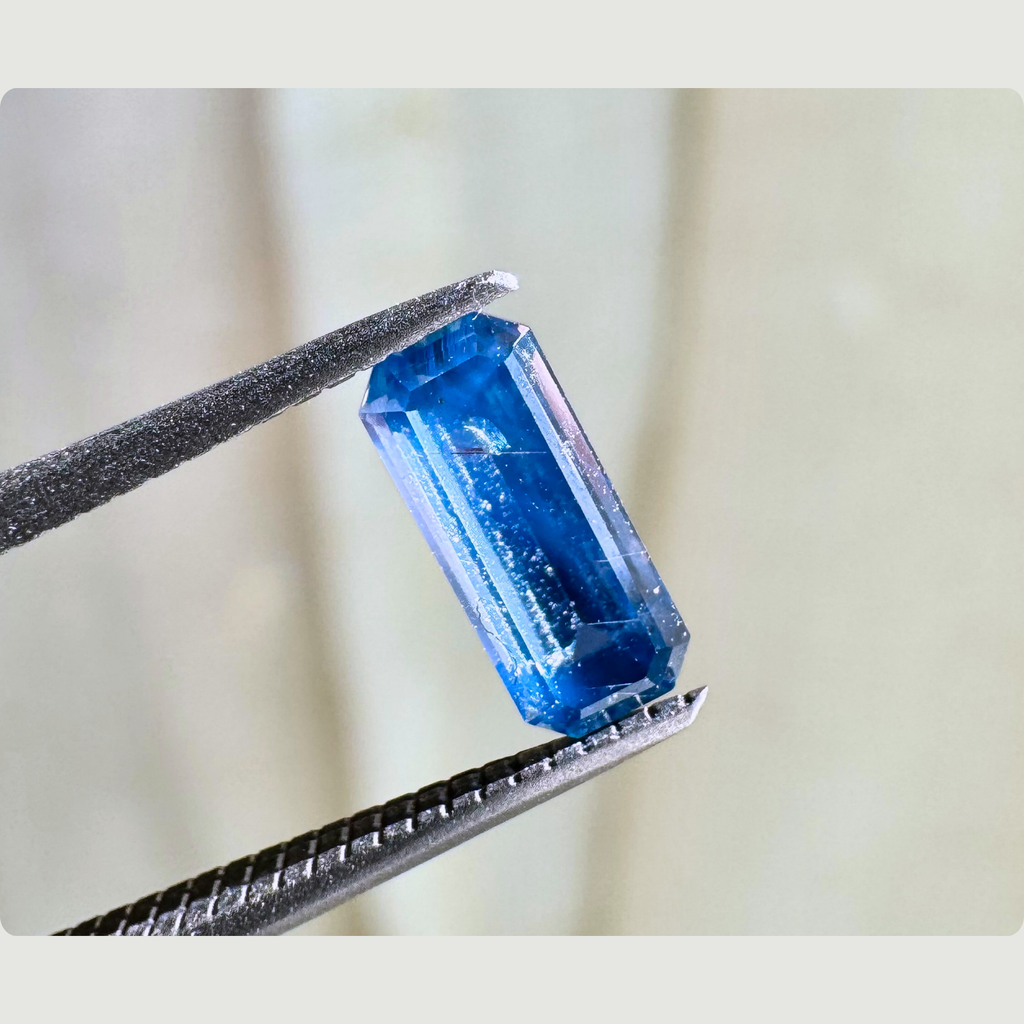 0.66ct Elongated Emerald Cut Natural Sapphire