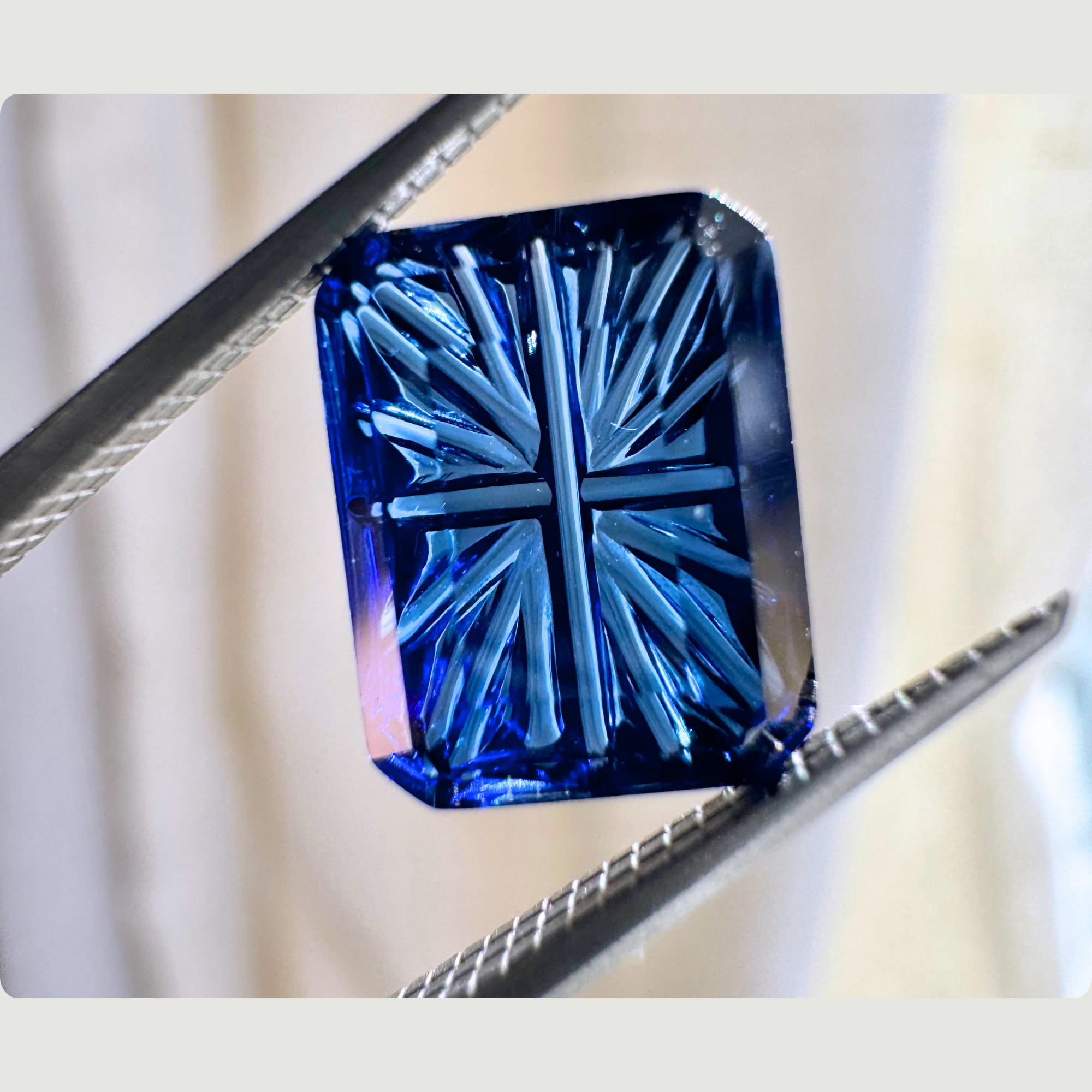 2.61ct Fantasy Cut Lab Grown Sapphire
