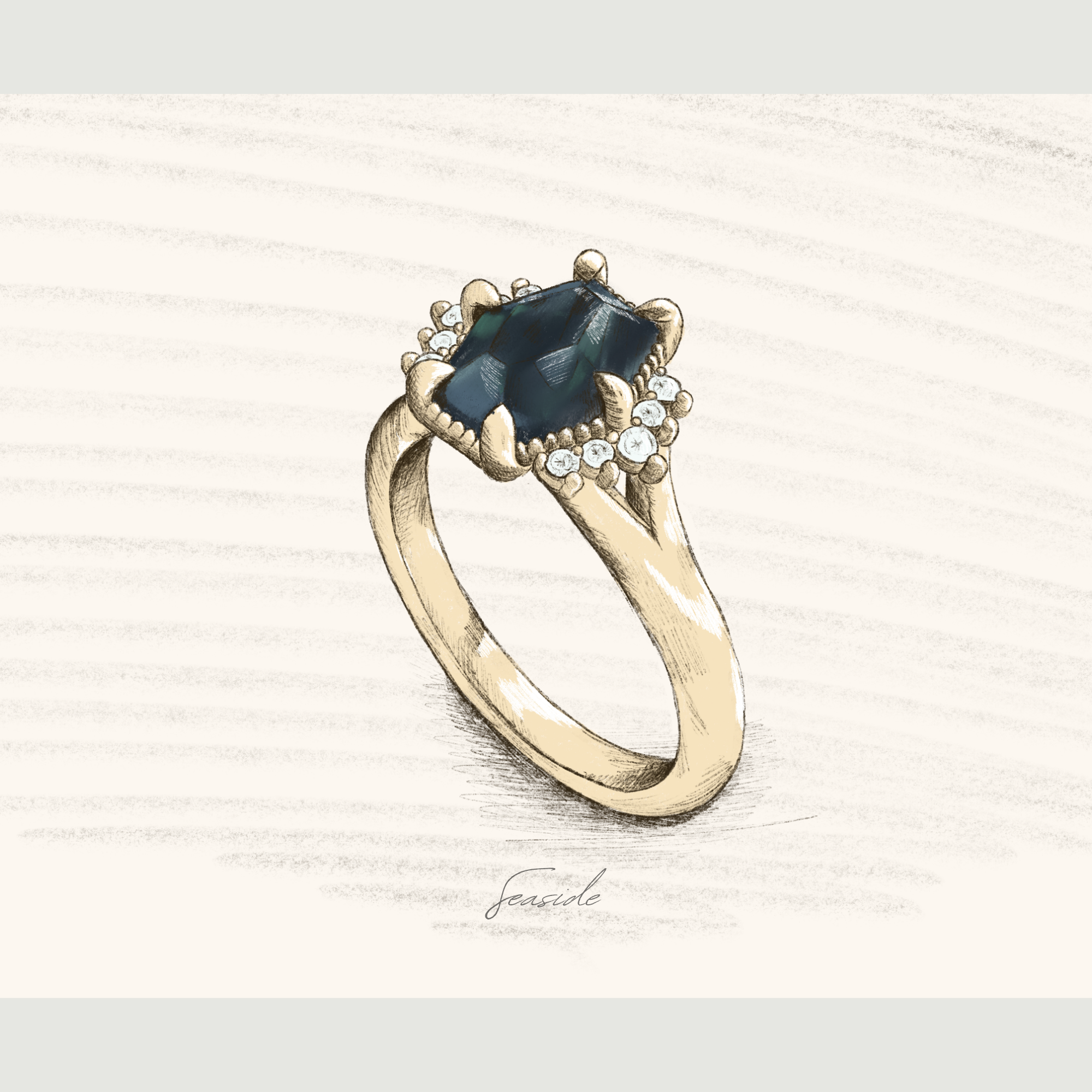 Seaside Green Blue Natural Sapphire