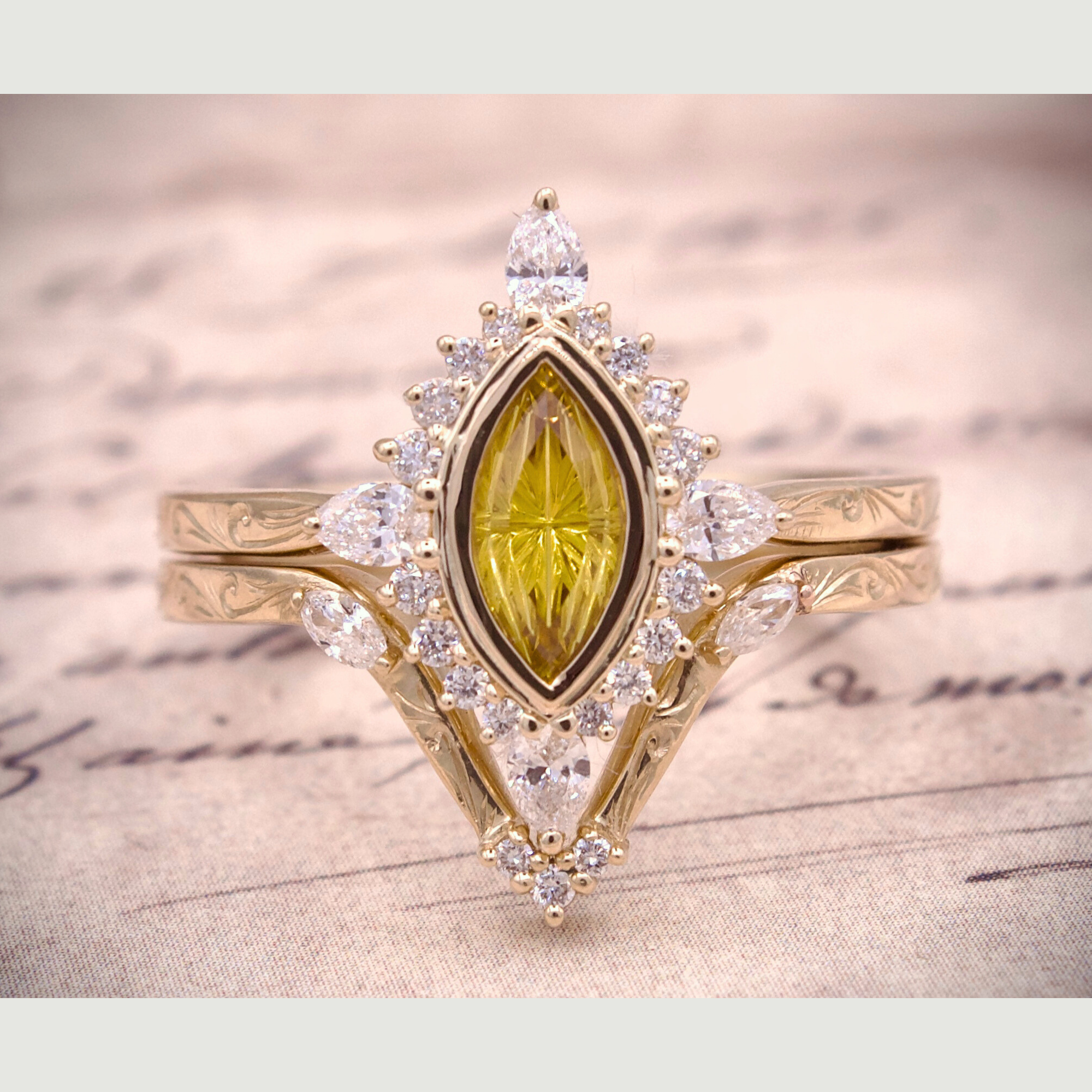 Sunlight Lab Sapphire Ring