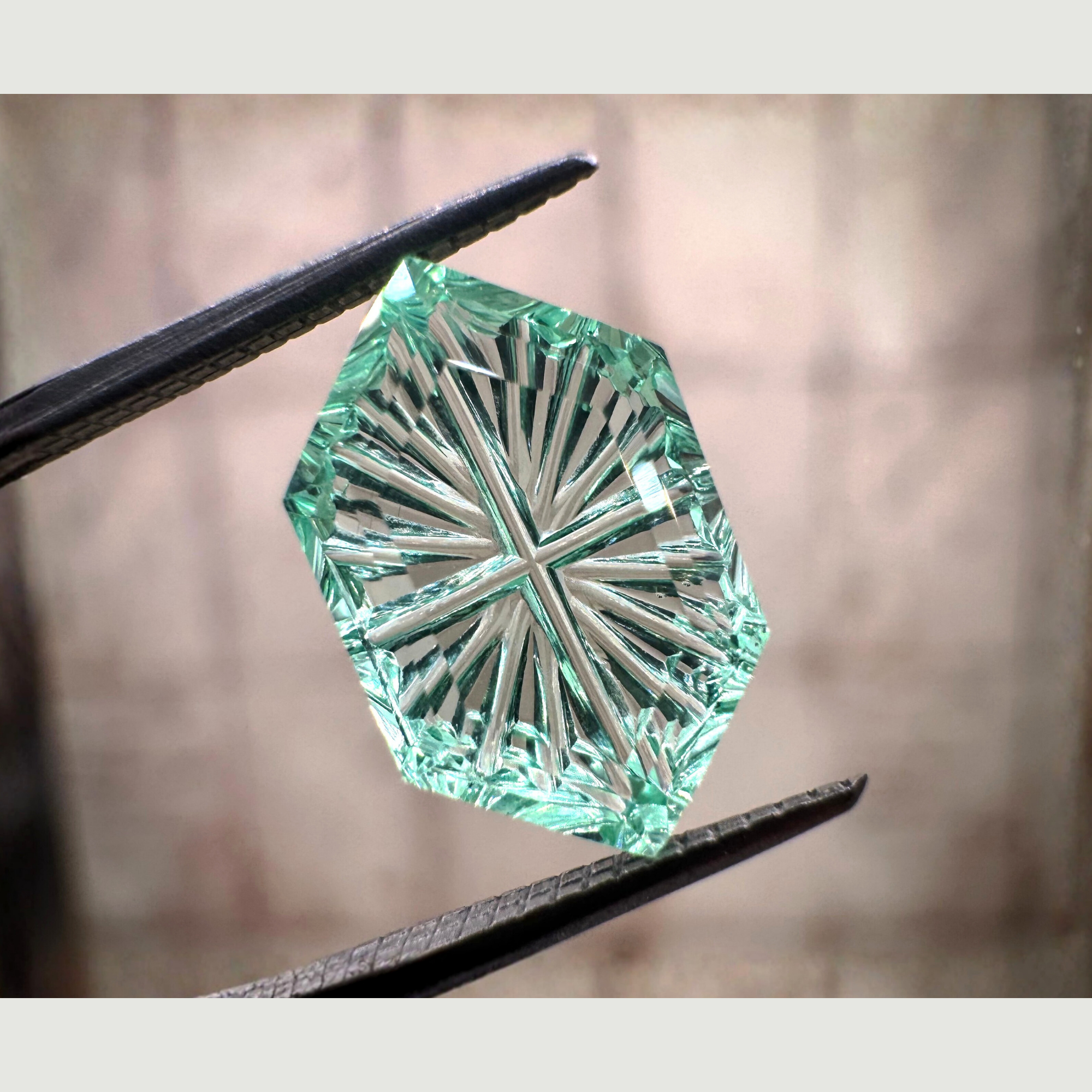 2.81ct Fantasy Cut Lab Grown Mint Sapphire