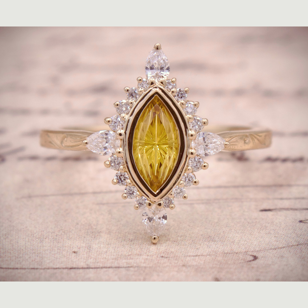 Sunlight Lab Sapphire Ring