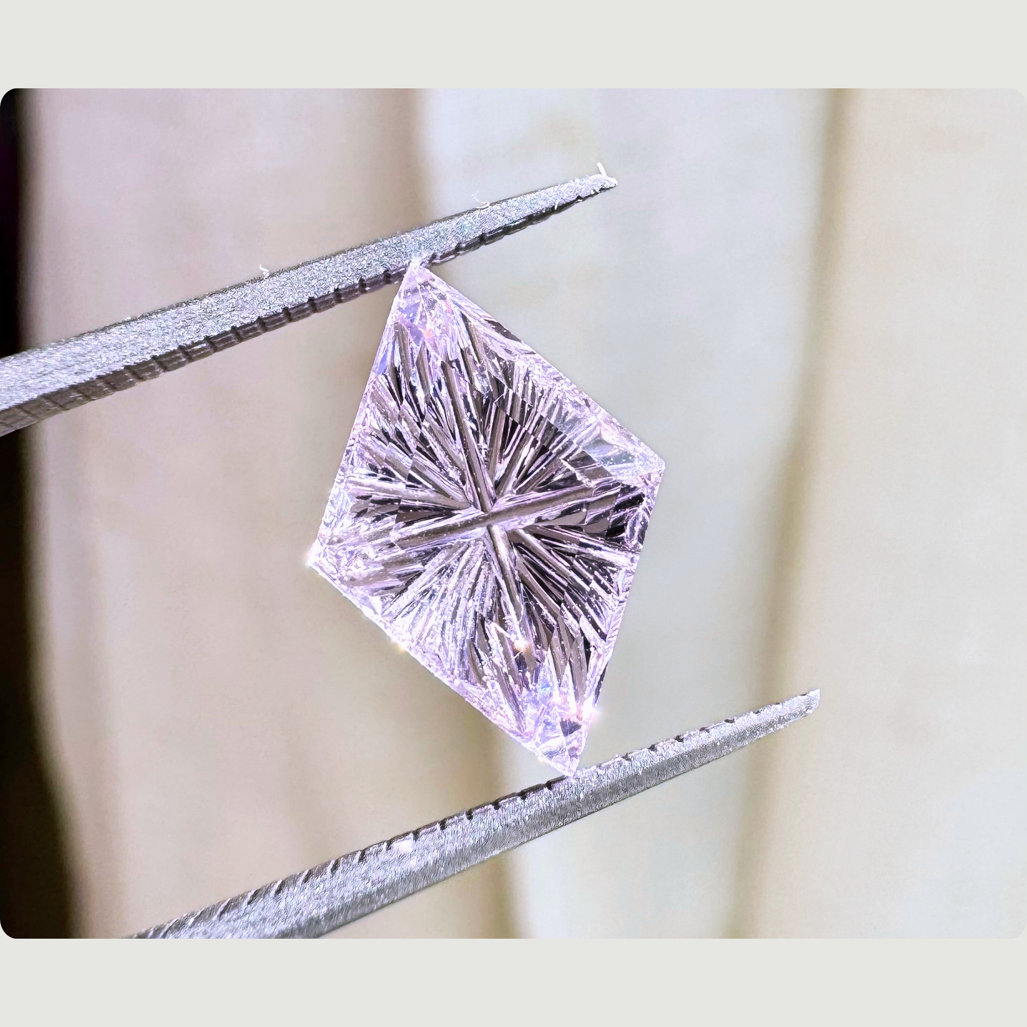 3.25ct Fantasy Cut Lab Grown Lilac Sapphire