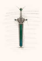 Green Tourmaline Sword