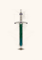 Green Tourmaline Sword
