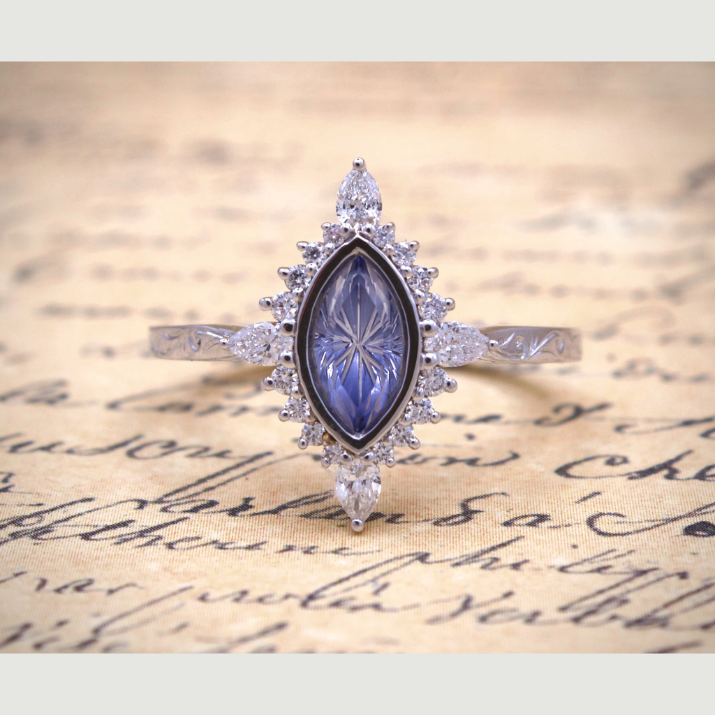 Starlight Lab Sapphire Ring