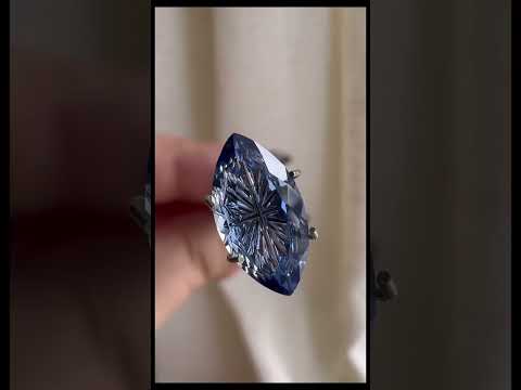 2.53ct Fantasy Cut Lab Grown Medium Blue Sapphire